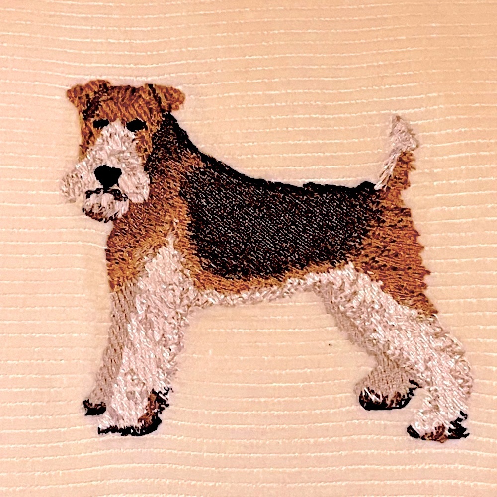 RALPH LAUREN➕Vintage Embroidered Fox Terrier Pinwale Corduroy Pillow - Picture 2 of 6